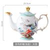 Conjunto de café de porcelana de osso de alta qualidade xícara e pires prato de lanche de leite pote de açúcar bandeja de panela de cerâmica peças soltas de cerâmica tarde flor de chá conjunto