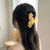 Procesamiento PersonalizadoPinza para el Cabello de Plumeria Estilo Resort con Color Degradado, Aspecto de Alta Gama, Pasador Dulce, Accesorio para el Cabello