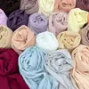 Bufanda Larga de Gasa Perlada Monocromática de Verano con Borde Enrollado en Ángulo Recto de 130 g Bufanda de Gasa con Cuentas de Gasa Malasia Pañuelo de Cabeza de Color Puro