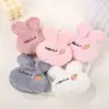 Broche de felpa bordado de conejo estampado ropa de muñeca de algodón pasador llavero colgante material para joyería