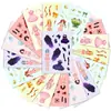 [Calificación Ce.Cpc] 6 Hojas/Paquete Compra Directa Transfronteriza Puzzle de Vestir para Niñas Lindas Pegatinas Interactivas de Cambio de Rostro para Niños