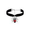 Collar gótico de araña de comercio exterior transfronterizo gargantilla de terciopelo negro creativo Halloween directo de fábrica