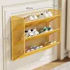 Zapatero detrás de la puerta, gabinete de zapatillas multicapa para la pared del baño, no requiere taladro, organizador de zapatos de pared para uso doméstico, perfecto para la entrada