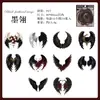 Paquete de Pegatinas Dark Phantom Transfronterizo - Serie Alas de la Noche - Pegatinas Decorativas DIY de Alas Fantásticas para Diarios, 10 Hojas, 6 Diseños