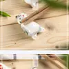 Wen Chuang ZAKKA Juego de Cerámica Japonés Cinco Gatitos Gordos Lindos Palilleros de Cerámica Pintados Adornos Decoraciones Creativas