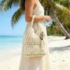 Bolso tejido estilo bohemio 2026 para vacaciones en la playa, bolso de hombro cruzado para llevar debajo del brazo, bolso de playa para mujer, bolso de mano para verano