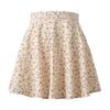 Roupas femininas europeias e americanas novas, saia floral europeia e americana, saia guarda-chuva de cintura alta, zíper invisível, saia estampada de chiffon para mulheres