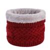 Gola de Lã de Cor Sólida de Inverno Manga de Lã Tricotada para Montaria Feminina Cachecol Espesso para Pescoço Quente à Prova de Vento no Outono e Inverno