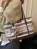 Bolso de Felpa Ins Retro Estilo Coreano 2025 Nuevo Modelo para Mujer, Gran Capacidad Casual para Viajar al Trabajo Bolso de Hombro Axila Bolso Tote