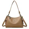 Nova bolsa de mão feminina transfronteiriça, bolsa transversal elegante e minimalista, textura clássica de couro macio, grande capacidade, adequada para o trabalho e uso casual