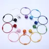 Anel de Fio Colorido para Macaron DIY + Chaveiro de Sino 17mm Material para Mala Acessórios de Joias Artesanais DIY