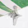 [Cor branca] Pingente de lua simples em liga metálica para fazer você mesmo pulseira, colar, brincos, chaveiro, acessórios de joias