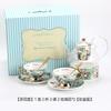 Juego de Té de la Tarde Inglés juego Tetera de Flores Calentador con Velas Juego de Té de la Tarde Francés Tetera de Frutas Taza de Té de Flores juego