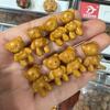 Accesorios de oso tallado en sándalo con agujeros pasantes, cuentas sueltas, hechos a mano, juego de texto, accesorios, cuentas, pulsera, entrega aleatoria