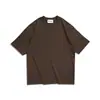 Camiseta casual unisex de manga corta, peso pesado 260g, corte holgado con hombros caídos, hilo doble Sorona, tres pruebas