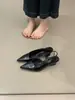 Sapatos de Salto Alto Anabela Exquisitos Estilo Francês para Mulheres, Sandálias de Bico Fechado, Novo Modelo Primavera/Verão 2026, Sapatos de Salto Alto Elegantes Pretos de Boca Rasa