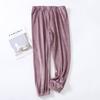 Calças de Maternidade de Cor Sólida para Outono e Inverno Femininas Veludo Ilha Ajustável Suporte para Barriga Flanela Espessada Pijama Veludo Coral Calças para Casa
