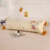 Almohada larga de gasa 100% algodón de grado A, bordado con aplicación, almohada doble larga, almohada larga para sostener las piernas, almohada larga en tira, almohada extraíble, lavable a máquina