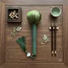 Maza de Artemisa para el Hogar Masajeador de Salud Palo de Percusión Meridiano Golpeteo Ocho Vacíos Maza de Artemisa Caja de Regalo Set Martillo de Masaje Recuerdo