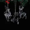 Novo Pingente de Veado de Natal Acrílico Ecológico Pingente Criativo para Árvore de Natal Decoração de Atmosfera Decoração de Presente Pendurado na Árvore