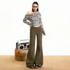 Pantalones de Mezclilla Acampanados Estilo Americano para Mujer, Nuevos Pantalones Perezosos de Longitud Completa para Otoño e Invierno, Versátiles, Cómodos, Sueltos, Caídos, Retro