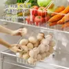 Cesta Organizadora de Cozinha Personalizável, Classificação Multifuncional, Caixa de Ovos Congelados Doméstica, Caixa de Armazenamento Transparente para Geladeira para Conservação de Alimentos