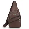Bolso de Pecho para Hombre Textura PU Bolso Cruzado de un Solo Hombro Moda Casual Bolso de Pecho Piel Suave Pequeño Bolso para Deportes al Aire Libre
