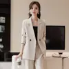Popular en Internet Traje Negro Traje de Mujer Primavera y Otoño Nuevo Temperamento Estilo Diosa Traje Casual Profesional de Alta Gama Conjunto de Dos Piezas