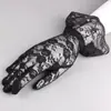 Guantes de Encaje de Verano para Mujer Delgados Sexy Negros Elásticos Elegantes para Conducir al Aire Libre Protección Solar Transpirables Moda Corta de Primavera y Otoño