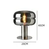 Nova luminária de mesa pequena de vidro pós-moderna simples para sala de estar, modelo de arte criativa nórdica para sala de modelo, quarto, abajur de mesa de cabeceira