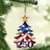 Transfronterizo Nuevo Producto Aniversario 250 de EE. UU. Letrero Colgante Decorativo de Acrílico con Logo Día de la Independencia Campana Patriótica Colgante Decorativo
