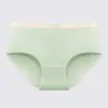 Pantaletas de algodón puro para mujer, estilo verano fino, con bloques de color, de cintura media, estampado de letras, con fuelle de algodón puro, bragas triangulares dulces y juveniles, disponibles para dropshipping en Temu