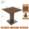 Restaurante chinês pequeno mesa de jantar cor de noz mesa minimalista moderna mesa de café loja de café refeição bonita refeição simples mesa longa cadeira estofada