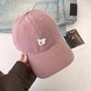 Gorra de Béisbol Bordada de Cachorro Azul para Mujer Nueva Llegada Primavera y Verano 2025 Estudiante Versátil Visera Curva Cara Linda Mostrada Gorra Pequeña