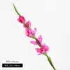 Flor artificial con tacto realista, gladiolo flor falsa, adorno de decoración para sala de estar, flor de seda para boda, flor artificial individual, arte floral decoración suave para el hogar