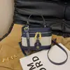 Comercio Exterior Transfronterizo Explosiones Contraste de Color Retro Bolso Caja Portátil Moda Occidental para Mujer Diseño de Costura Tendencia Hombro Cruzado