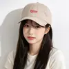 2026 Nueva Gorra de Béisbol Bordada Estilo Coreano para Mujer Versátil para Adelgazar la Cara Gorra de Pico Sombrero para Proteger del Sol al Aire Libre Sombrero Visera