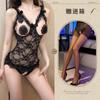 Gato de leite ganancioso Sexy Underwear Lace Tentação Livre Pijama Sexy Virilha Aberta Uniforme Quente Flertando Vestido de Perspectiva Oca