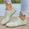Colección de verano 2026: Estilo europeo y americano, zapatos para mujer de talla grande, ligeros y cómodos, zapatos casuales de suela plana, estilo versátil con cordones