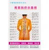Diagrama de Gua Sha de Espalda Centro de Salud Belleza Cuerpo Humano Punto de Acupuntura Mural Medicina Tradicional China Cartel Promocional Pegatina de Diagnóstico de Columna Vertebral