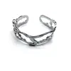 Nuevo Pulsera Asimétrica en Forma de C de Acero de Titanio Europea y Americana de Acero Inoxidable Moda de Gama Alta Abierta Joyería DIY Joyería para Mujeres