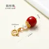 Contas redondas de ágata de cristal natural, pequenos pingentes, acessórios para pulseiras, colares, acessórios DIY, fechos universais, pingentes de bolsa