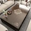 Nuevo mantel de vidrio suave transparente de PVC estilo chino, impermeable y a prueba de aceite estilo chino, mantel lavable para mesa de comedor y mueble de TV