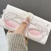 Nuevas Gafas de Sol Gm Estilo Coreano para Hombres y Mujeres, Protección UV, Moderno Marco Cuadrado, Monturas de Gafas Color Rubor, Gafas de Celebridad de Internet