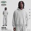 CKX Trend Nueva Sudadera 360G Algodón Puro Felpa Manga Curva Raya Lavada BOXY Sudadera con Capucha Marca Trend