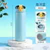 Taza aislada de doble pared transfronteriza con tapa abatible, hecha de acero inoxidable 304, portátil, elegante y cuenta con una mini pajilla