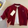 Suéter de Lã para Aula Infantil Transfronteiriça Inverno 2025 Cardigan de Tricô para Meninos Jaqueta Grossa Quente para Bebês e Crianças Pequenas