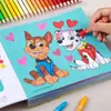 Livro de Desenho Patrulha Canina Livro de Colorir Desenho Livro 2-3-6 Anos Crianças Livro de Grafite Desenho Livro de Colorir Jardim de Infância Aprendizagem de Imagens Mar