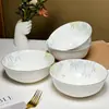 Tigela de Cerâmica Criativa para Casa de 7 polegadas Tigela para Sopa Tigela para Macarrão Instantâneo Louça Tigela para Arroz Ramen Tigela para Macarrão Grande Tigela para Macarrão Parafusado