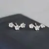Brincos pequenos de prata 925 esterlina estilo coreano, fofos e únicos para mulheres, simples e criativos, com um design estiloso e versátil, perfeitos para estudantes